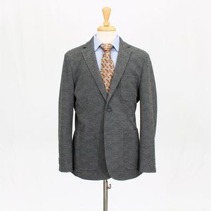 James Campbell 42R Gray Solid 2-Button Sport Coat Blazer Jacket V188